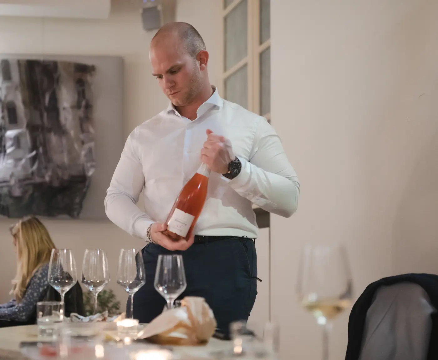 Simone Tovagliari presenta uno Champagne rosé